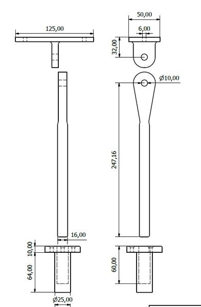 BB10T Long Line Bait Board with Transom Mounts
