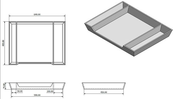 BB10T Long Line Bait Board with Transom Mounts