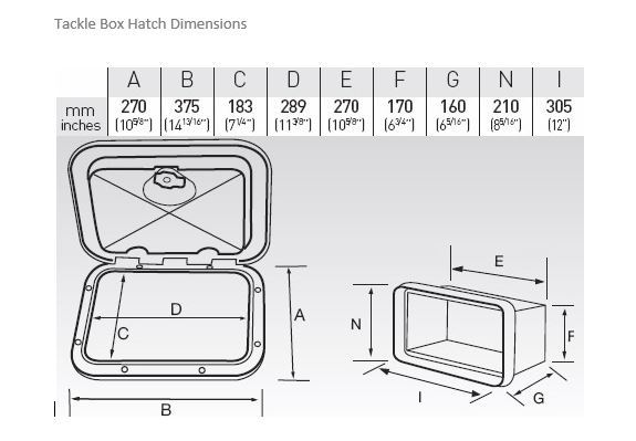 Rectangle Hatch with Storage Box