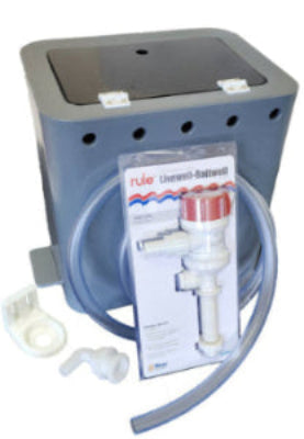 LBT09AT - 30 Litre Live Bait Tank, Acrylic Lid Transom Combo