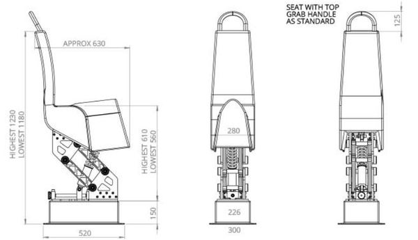 S3J Scot Seats Jockey Seat