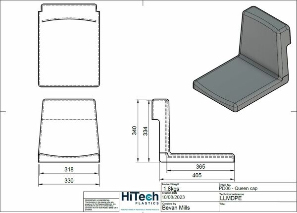 SS03N Queen Seat Squab - Narrow