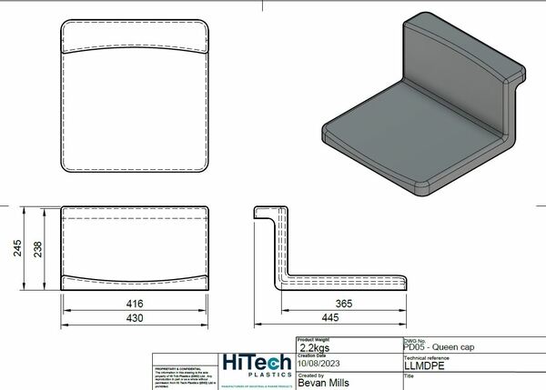 SS03W Queen Seat Squab - Wide